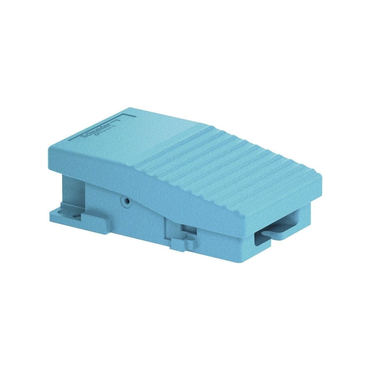 Schneider Electric - Interruptor pedal metálico con 1 posición 1 CC+CA azul