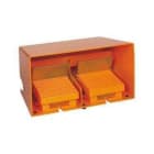 Schneider Electric - Pedal doble con cubierta metálico naranja 4 NC+4 NA