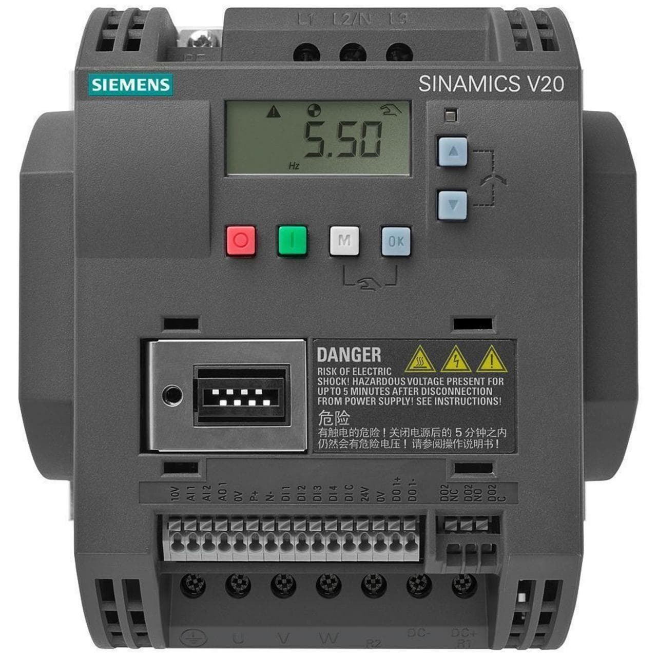 SIEMENS - SINAMICS V20 380-480V 0.75KW FILTRO C3 4DI2DO2AI1A