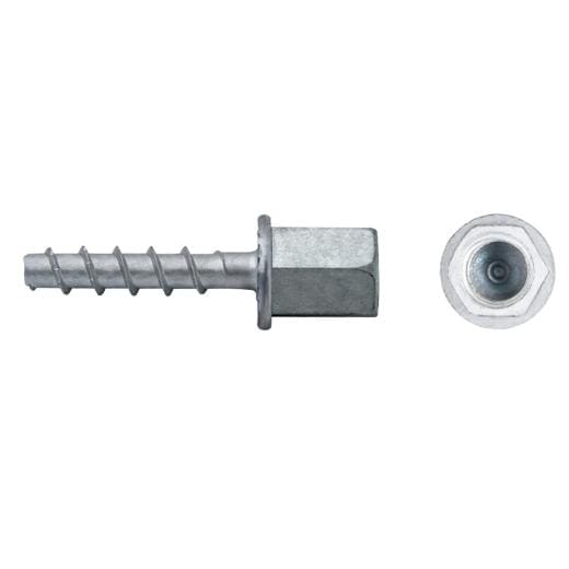 APOLO - Tornillo directo a hormigón BTS H 6-35 manguito M10 gris cincado aluminio