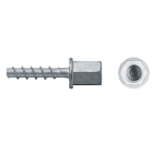 APOLO - Tornillo directo a hormigón BTS H 6-35 manguito M10 gris cincado aluminio