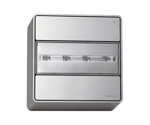 DAISALUX - Proyector autónomo de emergencia Atria N22 A evacuación techo/pared gris oscuro metalizado, gris plata