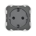 SIMON - Base de enchufe schuko clean modular 16A 250 V~ con sistema de embornamiento a tornillo titanio Simon 270