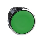 Schneider Electric - Cabeza pulsador diámetro 22 rasante sin placa verde embellecedor metálico