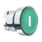 Schneider Electric - Cabeza pulsador diámetro 22 rasante verde "I" blanco embellecedor metálico