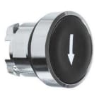Schneider Electric - Cabeza pulsador diámetro 22 rasante negro flecha blanco embellecedor metálico