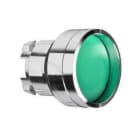 Schneider Electric - Cabeza pulsador diámetro 22 rasante con embellecedor verde embellecedor metálico