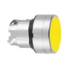 Schneider Electric - Cabeza rasante amarilla con embellecedor ancho
