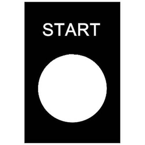 Schneider Electric - Etiqueta ingles "START"