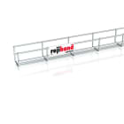 PEMSA - Bandeja de rejilla Rejiband® altura 60 mm y ancho 60 mm con doble varilla en base y borde de seguridad, en acero, acabado en electrocincado.