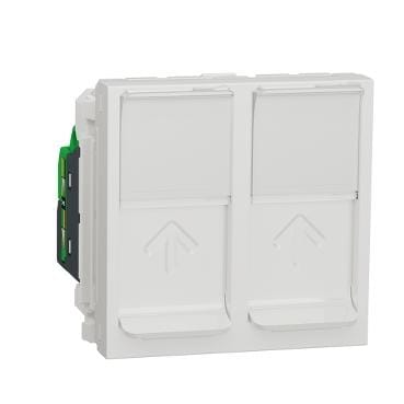 Schneider Electric - Toma doble RJ45 categoría 6 UTP 2 módulos blanco polar