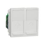 Schneider Electric - Toma doble RJ45 categoría 6 UTP 2 módulos blanco polar