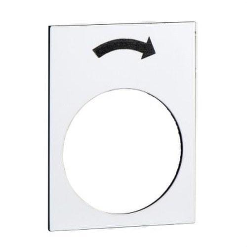 Schneider Electric - Etiqueta 30x40mm blanco rotación derecha PV