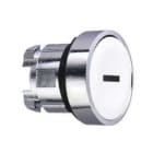 Schneider Electric - Cabeza pulsador diámetro 22 rasante blanco "I" negro embellecedor metálico