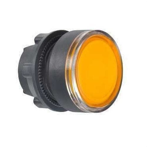 Schneider Electric - Cabeza pulsador luminoso LED rasante P-P amarilla