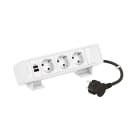 LEGRAND - IN-ONDESK 3X2P+T+USB AC 15W BL