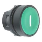 Schneider Electric - Cabeza pulsador diámetro 22 rasante verde "I" blanco embellecedor plástico