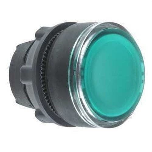 Schneider Electric - Cabeza pulsador diámetro 22 rasante transparente verde embellecedor plástico
