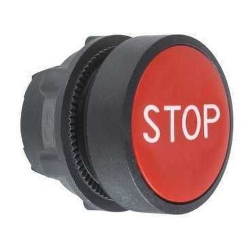 Schneider Electric - Cabeza pulsador rasante roja "STOP"
