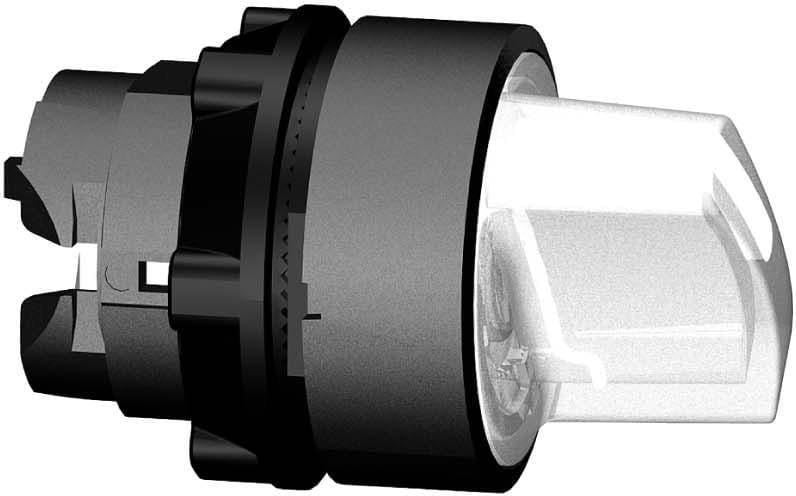Schneider Electric - Cabeza selector diámetro 22 con 3 fijas maneta blanca embellecedor plástico