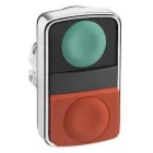 Schneider Electric - Cabeza pulsador doble rasante saliente verde roja sin marcado