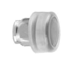 Schneider Electric - Cabeza pulsador diámetro 22 con capuchón transparente negro embellecedor metálico