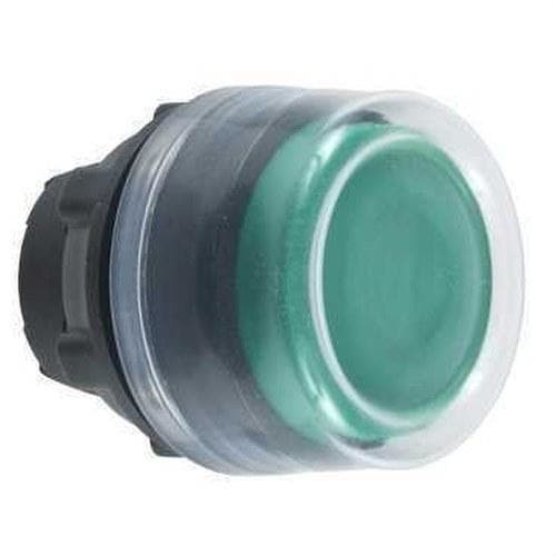 Schneider Electric - Cabeza pulsador diámetro 22 con capuchón transparente verde embellecedor plástico