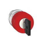 Schneider Electric - Cabeza pulsador seta diámetro 30 desenclavamiento roja embellecedor metálico