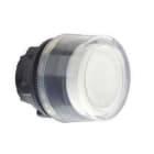 Schneider Electric - Cabeza pulsador rasante goma blanca