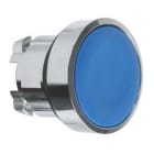 Schneider Electric - Cabeza pulsador diámetro 22 rasante sin placa azul embellecedor metálico