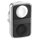 Schneider Electric - Cabeza pulsador doble blanco stop / negro IP66 sin marcar