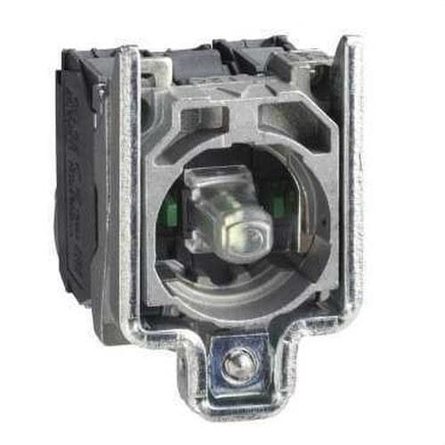 Schneider Electric - Cuerpo diámetro 22mm 230-240V 1 NA/NC con LED blanco tornillo embellecedor metálico