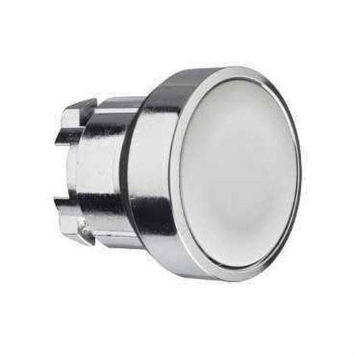 Schneider Electric - Cabeza pulsador diámetro 22 rasante sin placa gris embellecedor metálico