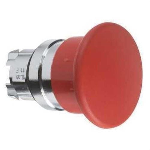 Schneider Electric - Cabeza pulsador seta diámetro 22 40mm roja embellecedor metálico