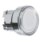 Schneider Electric - Cabeza pulsador luminoso diámetro 22 rasante blanca embellecedor metálico