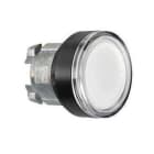 Schneider Electric - Cabeza pulsador luminoso LED rasante blanca embellecedor negra