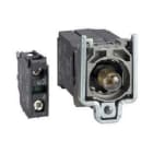 Schneider Electric - Cuerpo diámetro 22mm 230-240V 1 NA con transformador embellecedor metálico
