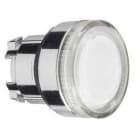 Schneider Electric - Cabeza pulsador luminoso diámetro 22 rasante incoloro embellecedor metálico