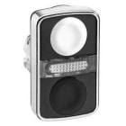 Schneider Electric - Cabeza pulsador doble + piloto blanco / negro sin marcado IP66