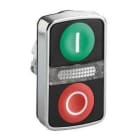 Schneider Electric - Cabeza pulsador doble + piloto blanco / verde-I / blanco rojo-0