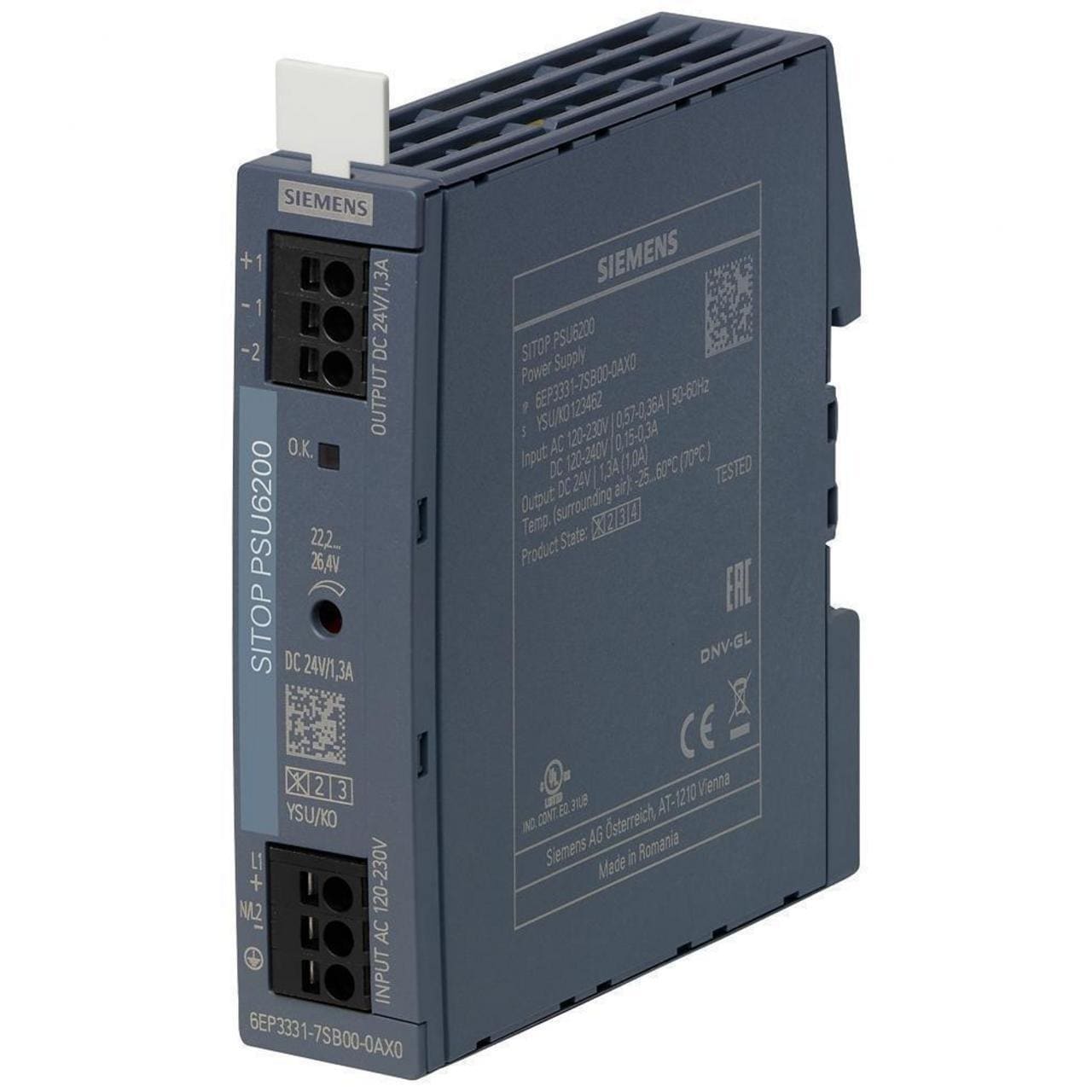 SIEMENS - SITOP PSU6200 24 V/1,3 A FUENTE DE ALIMENTACIÓN ESTABILIZADA ENTRADA: 120-230 V AC (120-240 V DC) SA