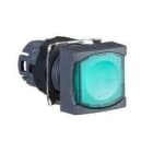 Schneider Electric - Cabeza pulsador luminoso diámetro 16 rasante impulsor verde cuadrado