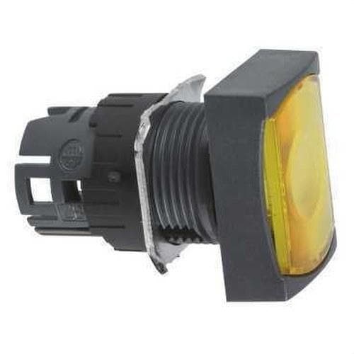 Schneider Electric - Cabeza pulsador luminoso rasante impulsor amarilla rectangular