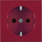 HAGER - TAPA SCHUKO, S/B, PROT INF, ROJO MATE