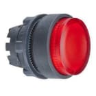 Schneider Electric - Cabeza pulsador luminoso diámetro 22 saliente roja embellecedor plástico