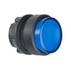 Schneider Electric - Cabeza pulsador luminoso diámetro 22 saliente azul embellecedor plástico