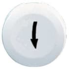 Schneider Electric - Placa redonda flecha abajo blanca