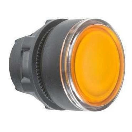 Schneider Electric - Cabeza pulsador luminoso diámetro 22 rasante amarilla embellecedor plástico