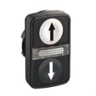 Schneider Electric - Cabeza doble pulsador luminoso blanco / negro