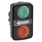 Schneider Electric - Cabeza pulsador doble plástico verde / roja sin marcado